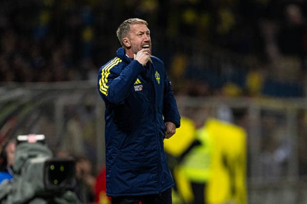 261002 Coach Graham Potter of Sweden during the Nations League football match between Bosnia and Herzegovina and Sweden on October 2, 2026 in Zenica. Photo: Ludvig Thunman BILDBYRAN kod LT LT0823 fotboll football soccer fotball nations league uefa nations league bosnia and herzegovina sverige sweden sverige a bbeng Copyright: LUDVIGxTHUNMAN BB261002LT081