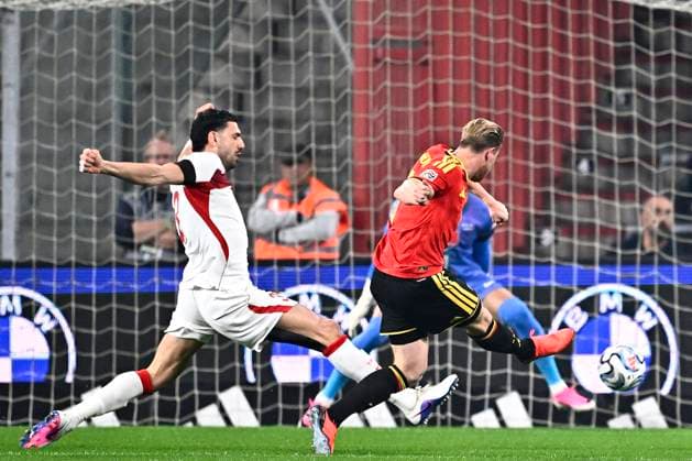 Belgium v Turkey - UEFA Nations League 2026 LIEGE, BELGIUM - OCTOBER 02 : De Bruyne Kevin forward of Belgium scores a goal during the UEFA Nations League tournament league phase matchday 3 group A1 match between Belgium and Turkey on October 2, 2026 in Liege, Belgium, 02 10 2026 Liege Belgium  Copyright: xTomasxSiskx