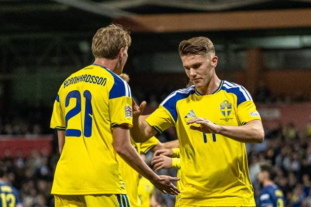 261002 Viktor Gyökeres of Sweden celebrates after scoring 0-1 during the Nations League football match between Bosnia and Herzegovina and Sweden on October 2, 2026 in Zenica. Photo: Ludvig Thunman BILDBYRAN kod LT LT0823 fotboll football soccer fotball nations league uefa nations league bosnia and herzegovina sverige sweden sverige a bbeng jubel Copyright: LUDVIGxTHUNMAN BB261002LT112