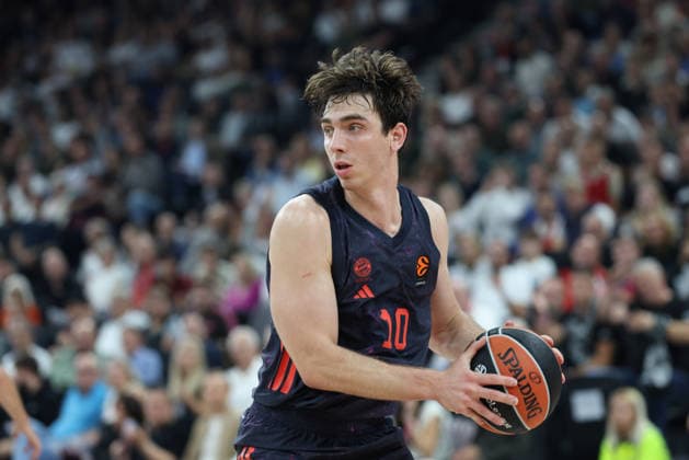 Justinian Jessup (FC Bayern Basketball, 10) mit Ball, GER, FC Bayern Basketball vs. Partizan Mozzart Bet Belgrad, Basketball, Euroleague, 3. Spieltag, Saison 2026 2027, 02.10.2026, GER, FC Bayern Basketball vs. Partizan Mozzart Bet Belgrad, Basketball, Euroleague, 3. Spieltag, Saison 2026 2027, 02.10.2026 Muenchen Copyright: xEibner-Pressefoto JennixMaulx EP_JML