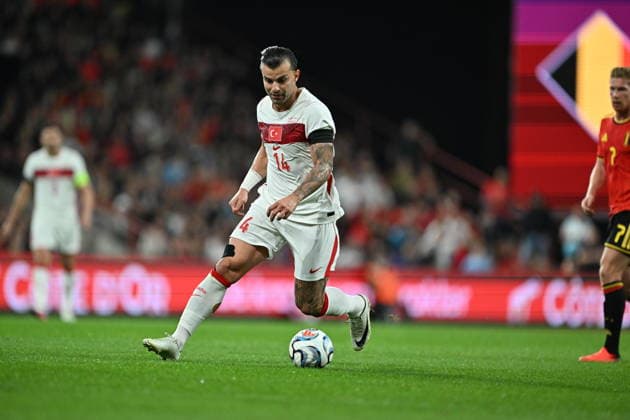 Belgium v Turkiye - UEFA Nations League LIEGE, BELGIUM - OCTOBER 02: Abdulkerim Bardakci (14) of Turkiye in action during the UEFA Nations League A match between Belgium and Turkiye at Maurice Dufrasne Stadium in Liege, Belgium on October 02, 2026. Mustafa Yalcin Anadolu Liege Belgium. Editorial use only. Please get in touch for any other usage.  Copyright: x2026xAnadoluxMustafaxYalcinx