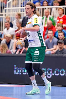 02.10.2026, 6. Spieltag der 2. Handball-Bundesliga, TuSEM Essen - SC DHfK Leipzig. Dean Bombac (SC DHFK Leipzig 44) NRW Deutschland