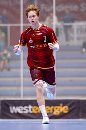 02.10.2026, 6. Spieltag der 2. Handball-Bundesliga, TuSEM Essen - SC DHfK Leipzig. Felix Mart (TUSEM Essen 03) jubelnd NRW Deutschland