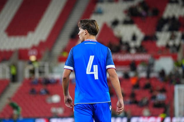 Michal Svoboda of Slovakia U21, U 21 during the UEFA U21 EURO 2027 qualifying match between England U21 and Slovakia U21 at bet365 Stadium, Stoke-on-Trent, England. (Photo by Jay Soundo) Copyright: xJayxSoundox xSportsxPressxPhotox Sportspressphoto_SPR243947