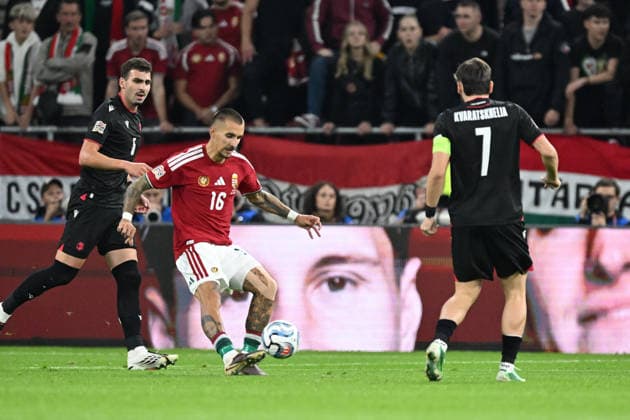 IPA89231639 - Daniel Lukacs (Hungary) during the Nations League, Matchday 3, League B Group B2, between Hungary and Georgia, on October 2, 2026, at the Puskás Arena in Budapest, Hungary  Copyright: xVincenzoxOrlando IPAxSportx xx IPA89231639