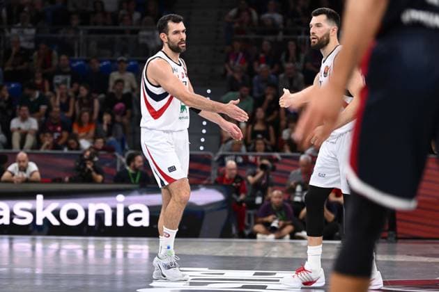 Giampaolo Ricci, Alec Peters Kosner Baskonia Vitoria-Gasteiz - Armani Olimpia Milano EuroLeague 2026-27 Vitoria-Gasteiz, 02 10 2026 Foto M.Ceretti Ciamillo-Castoria Vitoria-Gasteiz  Copyright: xMassimoxCerettix