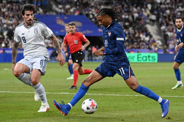 IPA89232463 - Michael Olise (France) in action during the France vs. Italy UEFA Nations League soccer match in Paris, France, on October 2, 2026  Copyright: xPasqualexGolia IPAxSportx xx IPA89232463
