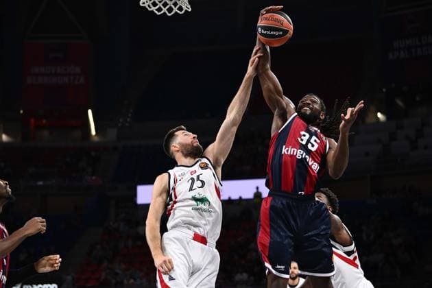 Alec Peters, Kenneth Faried Kosner Baskonia Vitoria-Gasteiz - Armani Olimpia Milano EuroLeague 2026-27 Vitoria-Gasteiz, 02 10 2026 Foto M.Ceretti Ciamillo-Castoria Vitoria-Gasteiz  Copyright: xMassimoxCerettix