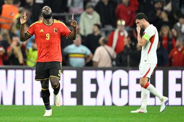 Belgium v Turkey - UEFA Nations League 2026 LIEGE, BELGIUM - OCTOBER 02 : Lukaku Romelu forward of Belgium celebrates scoring a goal with teammates during the UEFA Nations League tournament league phase matchday 3 group A1 match between Belgium and Turkey on October 2, 2026 in Liege, Belgium, 02 10 2026 Liege Belgium  Copyright: xNicoxVereeckenx