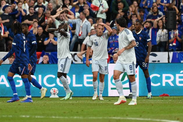 IPA89232459 - Moise Kean (Italy) had a goal disallowed during the France vs. Italy UEFA Nations League soccer match in Paris, France, on October 2, 2026  Copyright: xPasqualexGolia IPAxSportx xx IPA89232459