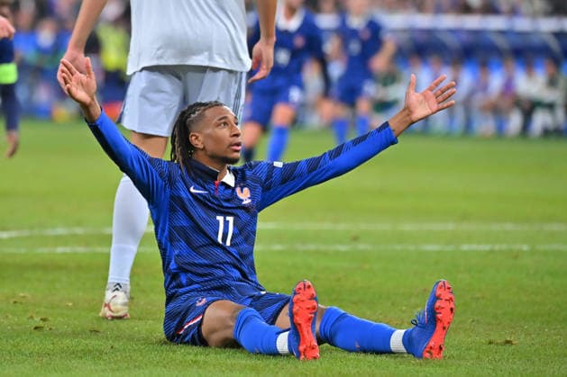 UEFA Nations League 2026, France vs Italy, Football Michael Olise of France dejected during the UEFA Nations League 2026 match between France and Italy at Stade de France on October 02, 2026 in Paris, France. Saint Denis Stade de France France