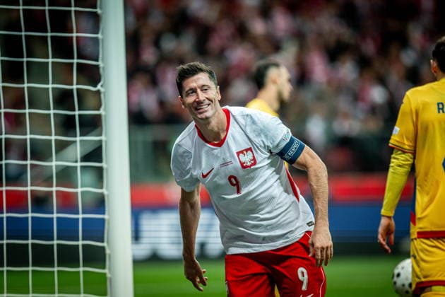 2026.10.02 Warszawa Pilka nozna, UEFA, Liga Narodow, stadion PGE Narodowy, Polska - Rumunia N z Robert Lewandowski gol radosc bramka goal Foto Mateusz Porzucek PressFocus 2026.10.02 Warszawa UEFA Nations League Group Stage, Poland - Romania Polska - Rumunia Robert Lewandowski gol radosc bramka goal Credit: Mateusz Porzucek PressFocus NEWSPIX.PL --- newspix.pl POLAND OUT! 