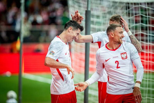 2026.10.02 Warszawa Pilka nozna, UEFA, Liga Narodow, stadion PGE Narodowy, Polska - Rumunia N z Robert Lewandowski gol radosc bramka goal Foto Mateusz Porzucek PressFocus 2026.10.02 Warszawa UEFA Nations League Group Stage, Poland - Romania Polska - Rumunia Robert Lewandowski gol radosc bramka goal Credit: Mateusz Porzucek PressFocus NEWSPIX.PL --- newspix.pl POLAND OUT! 