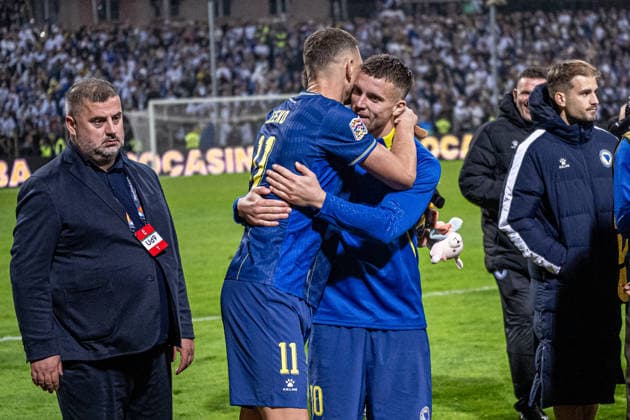261002 Edin DÅ¾eko of Bosnia and Herzegovina after the Nations League football match between Bosnia and Herzegovina and Sweden on October 2, 2026 in Zenica. Photo: Ludvig Thunman BILDBYRAN kod LT LT0823 fotboll football soccer fotball nations league uefa nations league bosnia and herzegovina sverige sweden sverige a bbeng Copyright: LUDVIGxTHUNMAN BB261002LT210