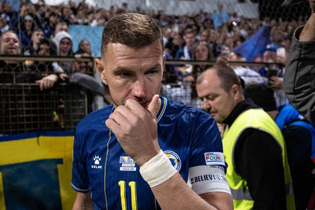 261002 Edin DÅ¾eko of Bosnia and Herzegovina after the Nations League football match between Bosnia and Herzegovina and Sweden on October 2, 2026 in Zenica. Photo: Ludvig Thunman BILDBYRAN kod LT LT0823 fotboll football soccer fotball nations league uefa nations league bosnia and herzegovina sverige sweden sverige a bbeng Copyright: LUDVIGxTHUNMAN BB261002LT212
