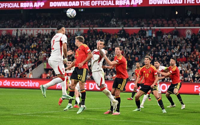 Belgium v Turkiye - UEFA Nations League LIEGE, BELGIUM - OCTOBER 02: Zeki Celik (2) of Turkiye in action during the UEFA Nations League A match between Belgium and Turkiye at Maurice Dufrasne Stadium in Liege, Belgium on October 02, 2026. Dursun Aydemir Anadolu Liege Belgium. Editorial use only. Please get in touch for any other usage.  Copyright: x2026xAnadoluxDursunxAydemirx