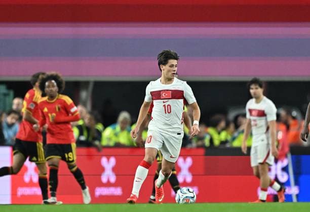 Belgium v Turkiye - UEFA Nations League LIEGE, BELGIUM - OCTOBER 02: Arda Guler (10) of Turkiye in action during the UEFA Nations League A match between Belgium and Turkiye at Maurice Dufrasne Stadium in Liege, Belgium on October 02, 2026. Mustafa Yalcin Anadolu Liege Belgium. Editorial use only. Please get in touch for any other usage.  Copyright: x2026xAnadoluxMustafaxYalcinx