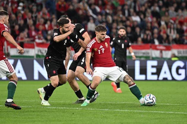 IPA89234159 - Gabor Jurek (Hungary) during the Nations League, Matchday 3, League B Group B2, between Hungary and Georgia, on October 2, 2026, at the Puskas Arena in Budapest, Hungary  Copyright: xVincenzoxOrlando IPAxSportx xx IPA89234159