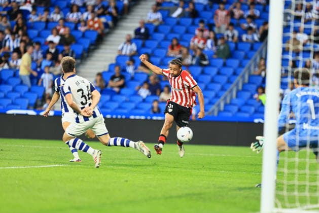 ESP: Euskal Herria Txapela Real Sociedad - Atletico Madrid Johaneko Louis-Jean of Athletic during friendly match Euskal Herria Txapela 2026-27 between Real Sociedad - Atletico Madrid played at Anoeta Stadium in Gipuzcoa on September 14, 2026 in Spain Spain Futbol Copyright: xAgenciaxLOFx