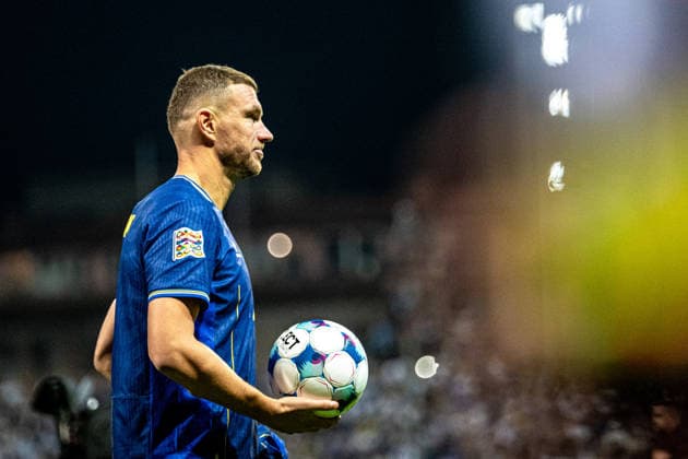 261002 Edin DÅ¾eko of Bosnia and Herzegovina after the Nations League football match between Bosnia and Herzegovina and Sweden on October 2, 2026 in Zenica. Photo: Ludvig Thunman BILDBYRAN kod LT LT0823 fotboll football soccer fotball nations league uefa nations league bosnia and herzegovina sverige sweden sverige a bbeng Copyright: LUDVIGxTHUNMAN BB261002LT233