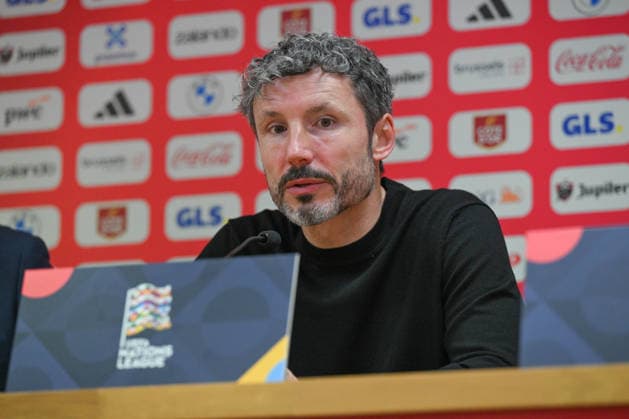 261002 Belgium vs Turkey Head Coach Mark Van Bommel of Belgium pictured during a soccer game between the national teams of Belgium and Turkey on matchday 3 in group A1 in the Nations League , league phase , on Friday 2 October 2026 in Liege , Belgium .(Photo by David Catry Isosport) Liege Belgium  Copyright: xDavidxCatryx 20261002DC2_9960