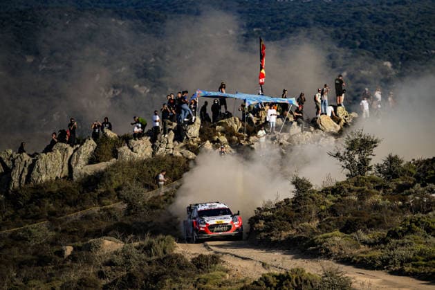 IPA89235221 - Driver M?rti?ö Sesks and co-driver Ren?rs Francis of the M Ford World Rally Team, driving a Ford Puma Rally1, are in second place on the second day of the 2026 FIA World Rally Championship WRC, Motorsport Rallye, WM Rally Italia Sardegna on October 2 in Alghero, Sardinia, Italy.  Copyright: xLucaxBarsali IPAxSportx xx IPA89235221