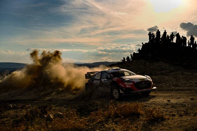 IPA89235211 - Driver M?rti?ö Sesks and co-driver Ren?rs Francis of the M Ford World Rally Team, driving a Ford Puma Rally1, are in second place on the second day of the 2026 FIA World Rally Championship WRC, Motorsport Rallye, WM Rally Italia Sardegna on October 2 in Alghero, Sardinia, Italy.  Copyright: xLucaxBarsali IPAxSportx xx IPA89235211