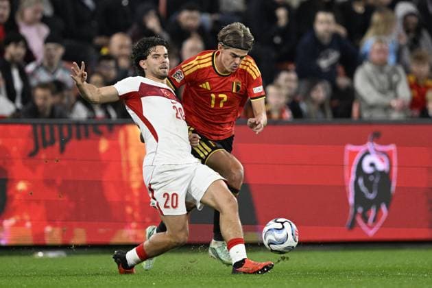 LIEGE - (lr) Ferdi Kadioglu of Turkiye, Charles de Ketelaere of Belgium during the UEFA Nations League match between Belgium and Turkey at Stade Maurice Dufrasne on 2 October 2026 in Liege, Belgium. ANP UEFA Nations League 2026 27 xVIxANPxSportx xGerritxvanxKeulenxIVx 571291720 originalFilename: 571291720.jpg
