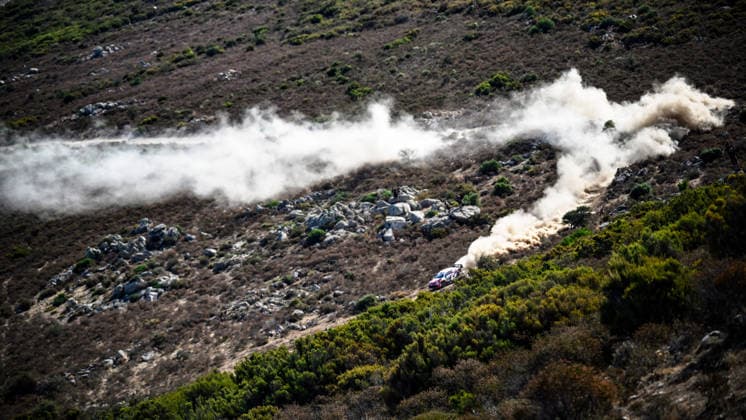 IPA89235227 - ,Driver Sami Pajari and Co-Driver Marko Salminen of the Toyota Gazoo Racing WRT team, driving a Toyota GR Yaris Rally1, are in second place on the second day of the 2026 FIA World Rally Championship WRC, Motorsport Rallye, WM Rally Italia Sardegna on October 2 in Alghero, Sardinia, Italy  Copyright: xLucaxBarsali IPAxSportx xx IPA89235227