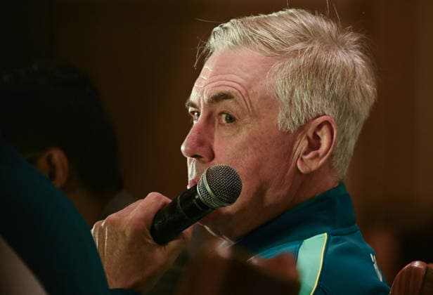 Brazil Vs India International Friendly, Länderspiel, Nationalmannschaft : press conference, PK, Pressekonferenz Brazil national football team coach Carlos Ancelotti speaks during a press conference in Kolkata, on October 2, 2026, ahead of the Brazil vs India international friendly. Kolkata India  Copyright: xDebarchanxChatterjeex originalFilename:chatterjee-notitle261002_np2H9.jpg