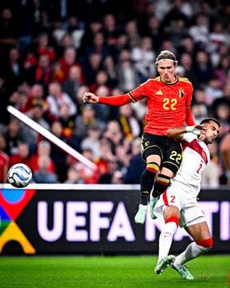 Belgium v Turkey - UEFA Nations League 2026 LIEGE, BELGIUM - OCTOBER 02 : Godts Mika forward of Belgium during the UEFA Nations League tournament league phase matchday 3 group A1 match between Belgium and Turkey on October 2, 2026 in Liege, Belgium, 02 10 2026  Copyright: xTomasxSiskx