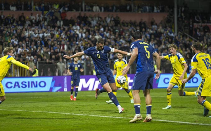 Bosnia and Herzegovina v Sweden - UEFA Nations League ZENICA, BOSNIA AND HERZEGOVINA - OCTOBER 02: Edin Dzeko (11) of Bosnia and Herzegovina in action during the UEFA Nations League Group B4 soccer match between Bosnia and Herzegovina and Sweden at the Kamberovica polje Stadium (Bilino Polje Stadium) in Zenica, Bosnia and Herzegovina on October 02, 2026. Samir Jordamovic Anadolu Sarajevo Bosnia and Herzegovina. Editorial use only. Please get in touch for any other usage.  Copyright: x2026xAnadoluxSamirxJordamovicx