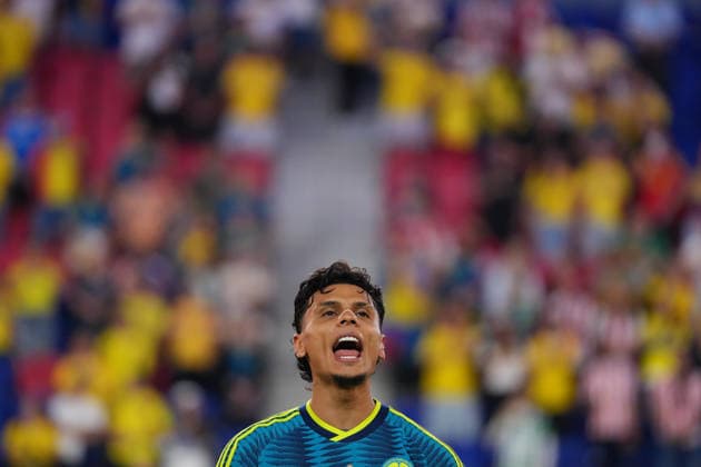 Richard Rios of Colombia reacts prior a friendly match at Sports Illustrated Stadium in New Jersey, United States, 02 October 2026. Friendly Match - Colombia vs. Paraguay !ACHTUNG: NUR REDAKTIONELLE NUTZUNG!  Copyright: xÁngelxColmenaresx AMDEP3442 20261003-55021573491_1