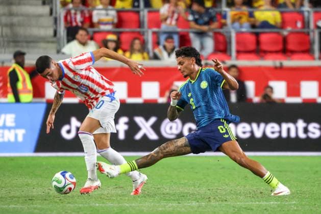 Colombia and Paraguay friendly match during the FIFA international break in the USA Harrison, USA, October 2, 2026 - Colombia-Paraguay - Richard Rios of Colombia during a match between Colombia and Paraguay in an International Friendly, Länderspiel, Nationalmannschaft at the Sports Illustrated Stadium in Harrison, New Jersey, USA, on Friday, October 2. harrison NJ united states Copyright: xWILLIAMxVOLCOVx