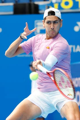 October 3, 2026, Tokyo, Japan: Alejandro Tabilo (Chile) returns a shot against Denis Shapovalov (Canada) during their Round of 16 match at the Kinoshita Group Japan Open Tennis Championships at Ariake Colosseum in Tokyo. The tournament runs from September 29 to October 6. Shapovalov won 7-5, 3-6, 6-4. Tokyo Japan - ZUMAm191 20261003_aap_m191_005 Copyright: xRodrigoxReyesxMarinx