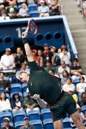 October 3, 2026, Tokyo, Japan: Denis Shapovalov (Canada) serves against Alejandro Tabilo (Chile) during their Round of 16 match at the Kinoshita Group Japan Open Tennis Championships at Ariake Colosseum in Tokyo. The tournament runs from September 29 to October 6. Shapovalov won 7-5, 3-6, 6-4. Tokyo Japan - ZUMAm191 20261003_aap_m191_014 Copyright: xRodrigoxReyesxMarinx