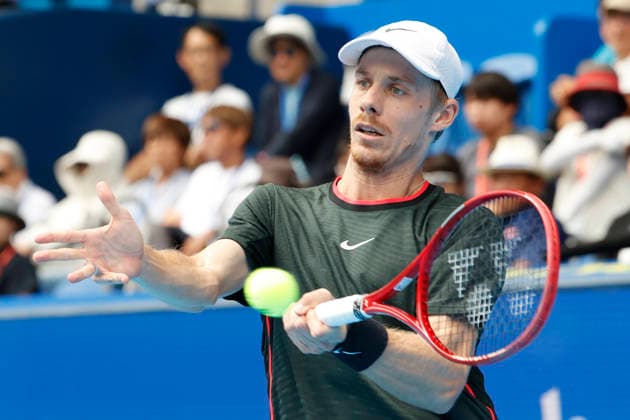 October 3, 2026, Tokyo, Japan: Denis Shapovalov (Canada) returns a shot against Alejandro Tabilo (Chile) during their Round of 16 match at the Kinoshita Group Japan Open Tennis Championships at Ariake Colosseum in Tokyo. The tournament runs from September 29 to October 6. Shapovalov won 7-5, 3-6, 6-4. Tokyo Japan - ZUMAm191 20261003_aap_m191_021 Copyright: xRodrigoxReyesxMarinx