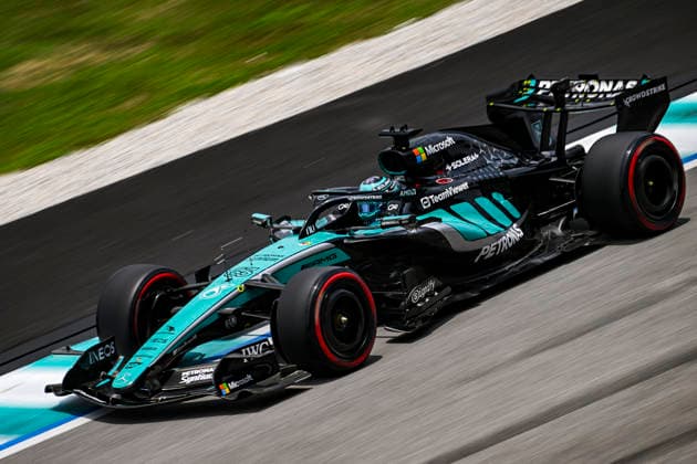 F1 - BAHRAIN GRAND PRIX IN MALAYSIA 2026 63 RUSSELL George (gbr), Mercedes AMG F1 Team W17, action during the 2026 Formula 1 Bahrain Grand Prix in Malaysia, 16th round of the 2026 Formula One World Championship, WM, Weltmeisterschaft from October 2 to 4, 2026 on the Sepang International Circuit, in Sepang, Malaysia - SepangMalaysia  Copyright: xALBERTOxVIMERCATIx