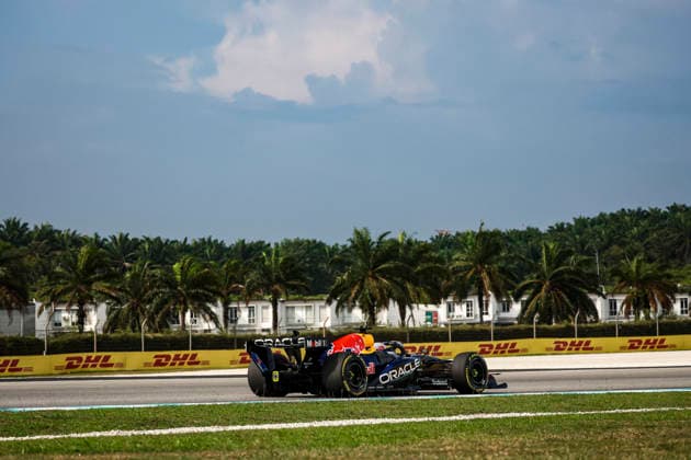 03 VERSTAPPEN Max (nld), Red Bull Racing Ford RB22, action F1 GP 16 Bahrain 2026 in Malaysia F1 GP 16 Bahrain 2026 in Malaysia 03 VERSTAPPEN Max (nld), Red Bull Racing Ford RB22, action F1 GP 16 Bahrain 2026 in Malaysia 03 VERSTAPPEN Max (nld), Red Bull Racing Ford RB22, action during the 2026 Formula 1 Bahrain Grand Prix in Malaysia, 16th round of the 2026 Formula One World Championship, WM, Weltmeisterschaft from October 2 to 4, 2026 on the Sepang International Circuit, in Sepang, Malaysia - Photo Xavier Bonilla DPPI Malaysia