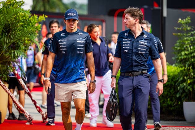 Carlos Sainz Jr (ESP) - Atlassian Williams F1 Team and James Vowles (GBR) - Atlassian Williams F1 Team Principal during Practice sessions of Saturday of Formula 1 Gulf Air Bahrain Grand Prix in Malaysia 2026 at Sepang International Circuit in Sepang, Malaysia. Round 16 of 23 of the 2026 FIA Formula One World Championship, WM, Weltmeisterschaft held October 2-4, 2026. The race was relocated from Bahrain to Malaysia and held at Sepang International Circuit. Formula 1 Gulf Air Bahrain Grand Prix in Malaysia 2026 - Round 16 of 23 - Sepang International Circuit, Sepang, Malaysia F1-2026-R04-BHR