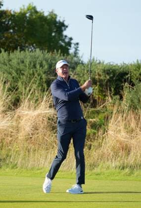 Peter Jones on the 1st tee Alfred Dunhill Links Championship, Round 3, Kingsbarns Golf Links, Fife, UK, Scotland - 03 Oct 2026 United Kingdom  Copyright: xStuartxWallace Shutterstockx 17183186d