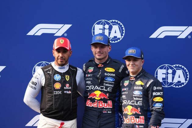 2026 Formula 1 Gulf Air Bahrain Grand Prix 03.10.2026, Sepang International Circuit, Kuala Lumpur, 2026 Formula 1 Gulf Air Bahrain Grand Prix , Poleposition für Max Verstappen (NLD), Oracle Red Bull Racing, 2.Startplatz für Lewis Hamilton (GBR), Scuderia Ferrari HP, 3. Startplatz für Isack Hadjar (FRA), Oracle Red Bull Racing. Kuala Lumpur Sepang International Circuit Malaysia Copyright: xNordphotox xBraticx