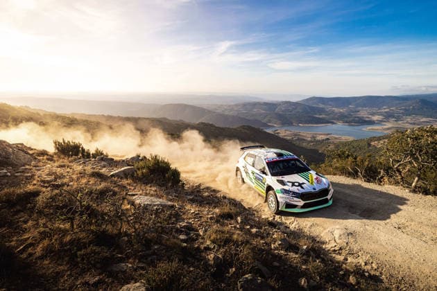AUTO - WRC, Motorsport Rallye, WM - RALLY ITALIA SARDEGNA 2026 28 Emil LINDHOLM, Gabriel MORALES, SKODA Fabia RS, action during the 2026 Rally Italia Sardegna, 13th round of the 2026 WRC World Rally Car Championship, from October 1 to 4, 2026 at Alghero, Italy - AlgheroItaly  Copyright: xNikosxKatikisx