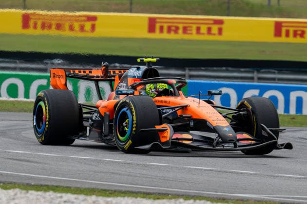 3rd October 2026; Sepang IC, Kuala Lumpur, Malaysia; Formula 1, Bahrain Grand Prix, Qualifying Day; Lando Norris (1) of Great Britain and McLaren Mastercard F1 Team at the tight corner 15 DavidxAsh