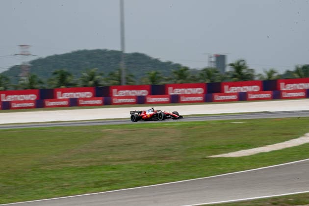 3rd October 2026; Sepang IC, Kuala Lumpur, Malaysia; Formula 1, Bahrain Grand Prix, Qualifying Day; Charles Leclerc (16) of Monaco and Scuderia Ferrari HP uphill into turn 7 DavidxAsh