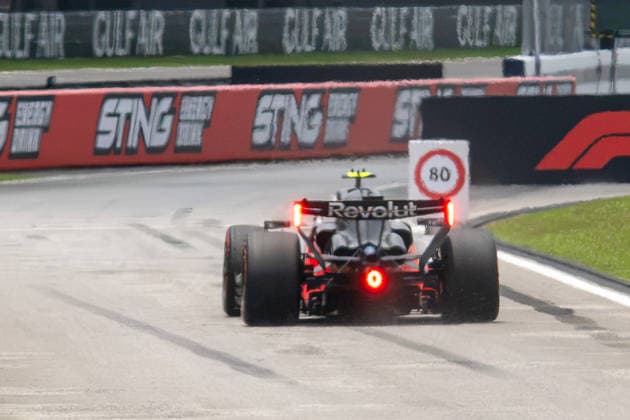 3rd October 2026; Sepang IC, Kuala Lumpur, Malaysia; Formula 1, Bahrain Grand Prix, Qualifying Day; Gabriel Bortoleto (5) of Brazil and Audi Revolut F1 Team heads into the pit lane DavidxAsh