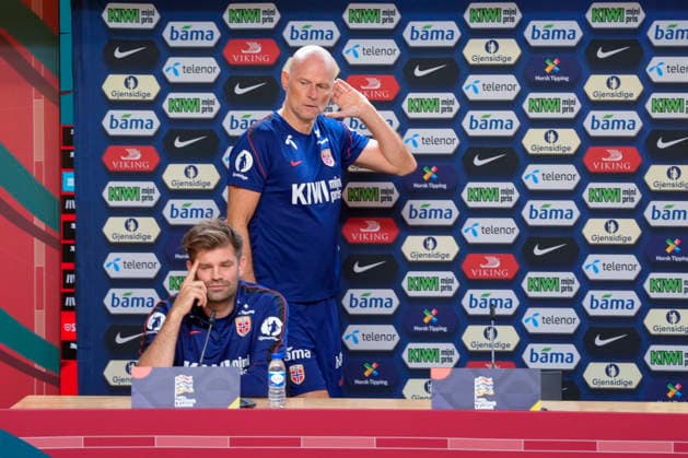 Soccer, Nations League: Portugal vs. Norway, Nations League Porto, Portugal 20261003 National team coach Stale Solbakken during a press conference ahead of training at Estadio do Dragão on the day of the match against Portugal. Photo: Lise Aserud, NTB, Porto, Portugal. EDITORIAL USE ONLY. RESTRICTED USE FOR BETTING COMPANIES.  Copyright: xLisexAserudxx xNTBx