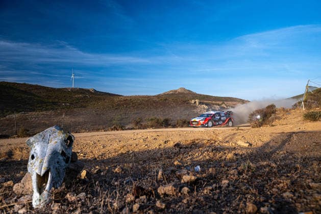 FIA WRC, Motorsport Rallye, WM 2026: Rally Italia Sardegna - Day 3 Martins Sesks (LAT) and Renars Francis (LAT) on a Ford Puma Rally1 in action during the FIA WRC RALLY ITALIA SARDEGNA in Alghero, Italy on 1-4 October, 2026. Alghero Sardinia Italy  Copyright: xFedericoxManonix originalFilename:manoni-rallyita261003_npD0f.jpg