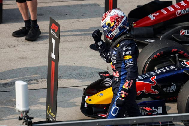 F1 - BAHRAIN GRAND PRIX IN MALAYSIA 2026 VERSTAPPEN Max (nld), Red Bull Racing Ford RB22, portrait celebration pole position during the 2026 Formula 1 Bahrain Grand Prix in Malaysia, 16th round of the 2026 Formula One World Championship, WM, Weltmeisterschaft from October 2 to 4, 2026 on the Sepang International Circuit, in Sepang, Malaysia - SepangMalaysia  Copyright: xXavixBonillax