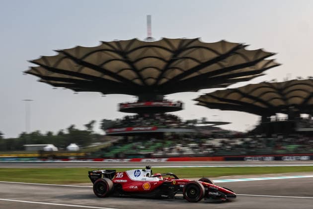 SEPANG, SGR - OCTOBER 03: Charles Leclerc of Monaco and Scuderia Ferrari HP in action during the qualifying session of the Formula 1 Gulf Air Bahrain Grand Prix on October 03, 2026 held at Sepang International Circuit in Sepang, Malaysia. (Photo by Hazrin Yeob Men Shah Icon Sportswire) AUTO: OCT 03 F1 Bahrain Grand Prix in Malaysia EDITORIAL USE ONLY Icon3782610038408